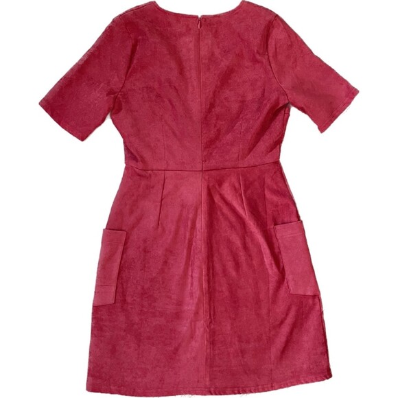 Sadie & Sage | NWT Red Vegan Suede Dress | Small - Picture 2 of 9